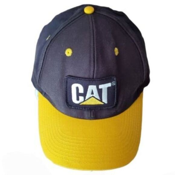 cyrk Other - Cyrk CAT Trucker Snapback Cap Black Yellow One Size Hat Vintage